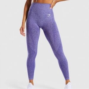Gymshark Vital Seamless Womens Leggings Indigo Marl Purple High-Waisted size XS